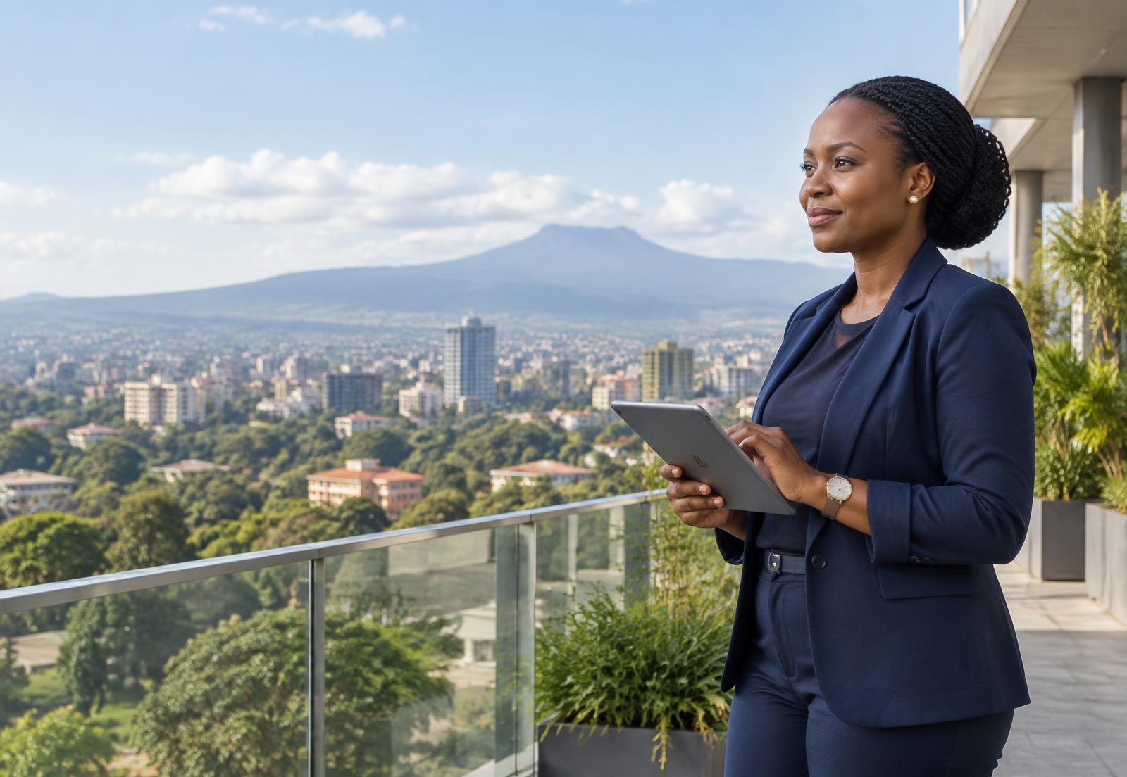 Technology professional working in an African city